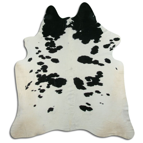 Peau de vache noire et blanche XXL