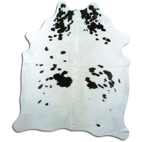 Peau de vache noire et blanche XXL