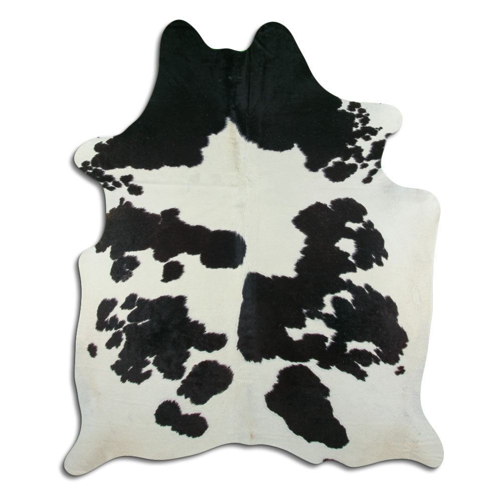 Peau de vache noire et blanche XXL