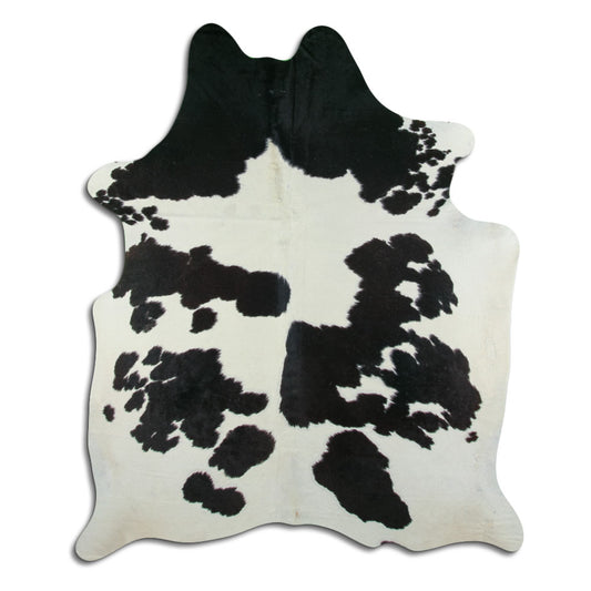 Peau de vache noire et blanche XXL