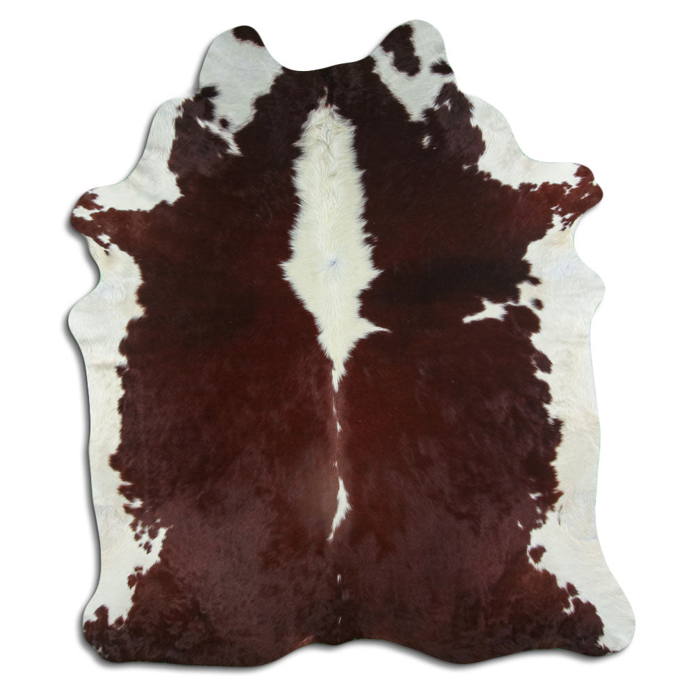 Peau de vache marron et blanche XXL