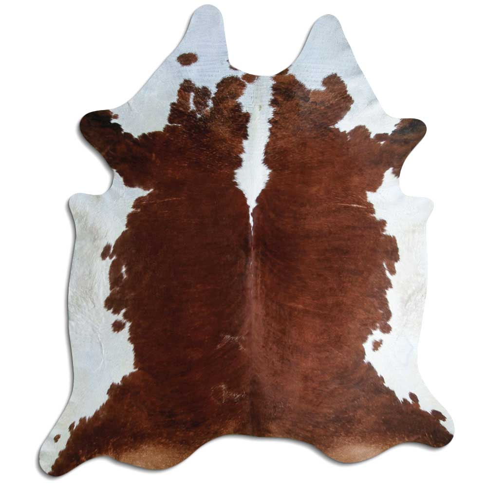 Peau de vache marron et blanche XXXL
