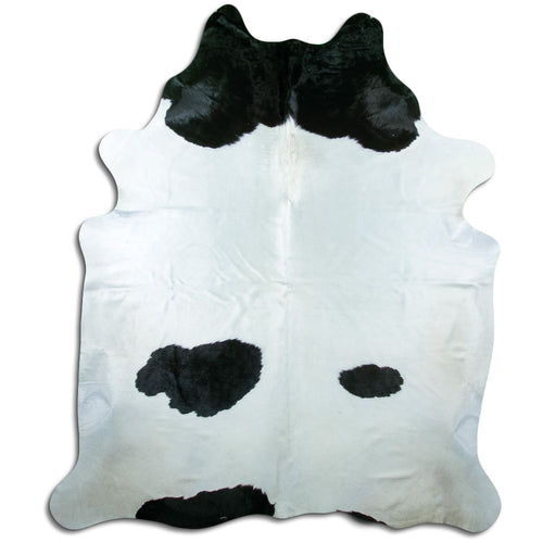 Peau de vache noire et blanche XXL