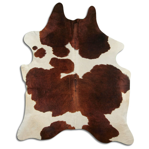 Peau de vache marron et blanche XXL