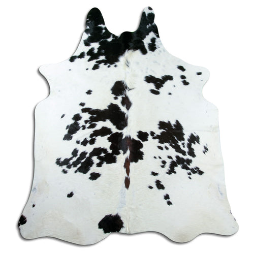 Peau de vache noire et blanche XXL