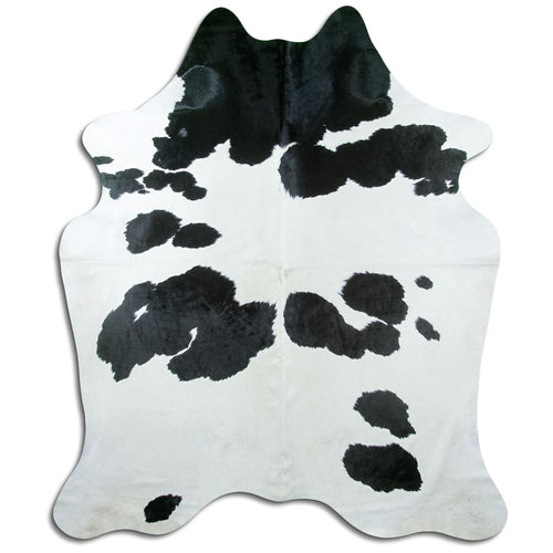 Peau de vache noire et blanche XXL