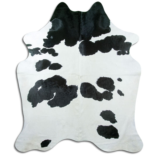 Peau de vache noire et blanche XXL