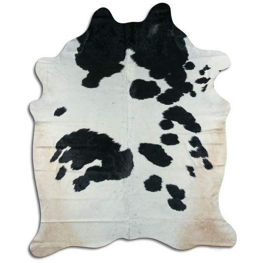 Peau de vache noire et blanche XXL