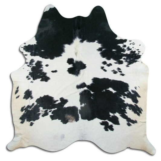 Peau de vache noire et blanche L