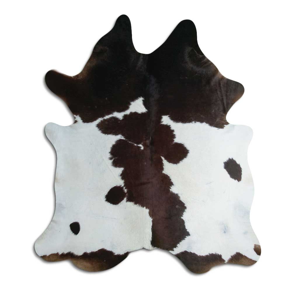 Peau de vache marron et blanche XL