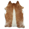 Peau de vache marron et blanche L