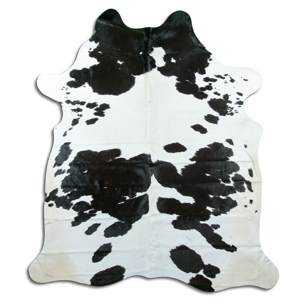 Peau de vache noire et blanche XXL