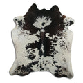 Peau de vache noire et blanche XXL