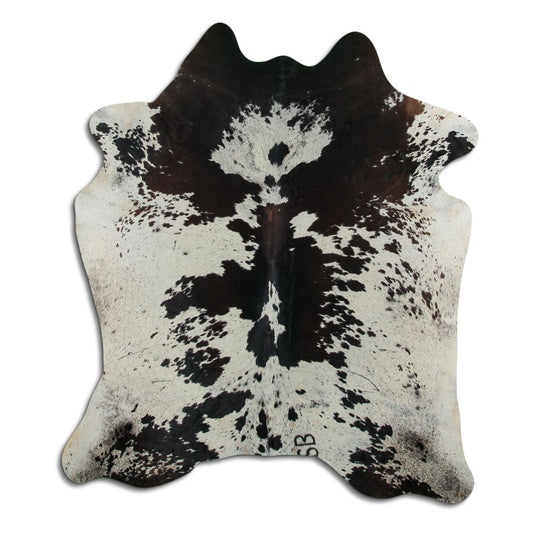 Peau de vache noire et blanche XXL