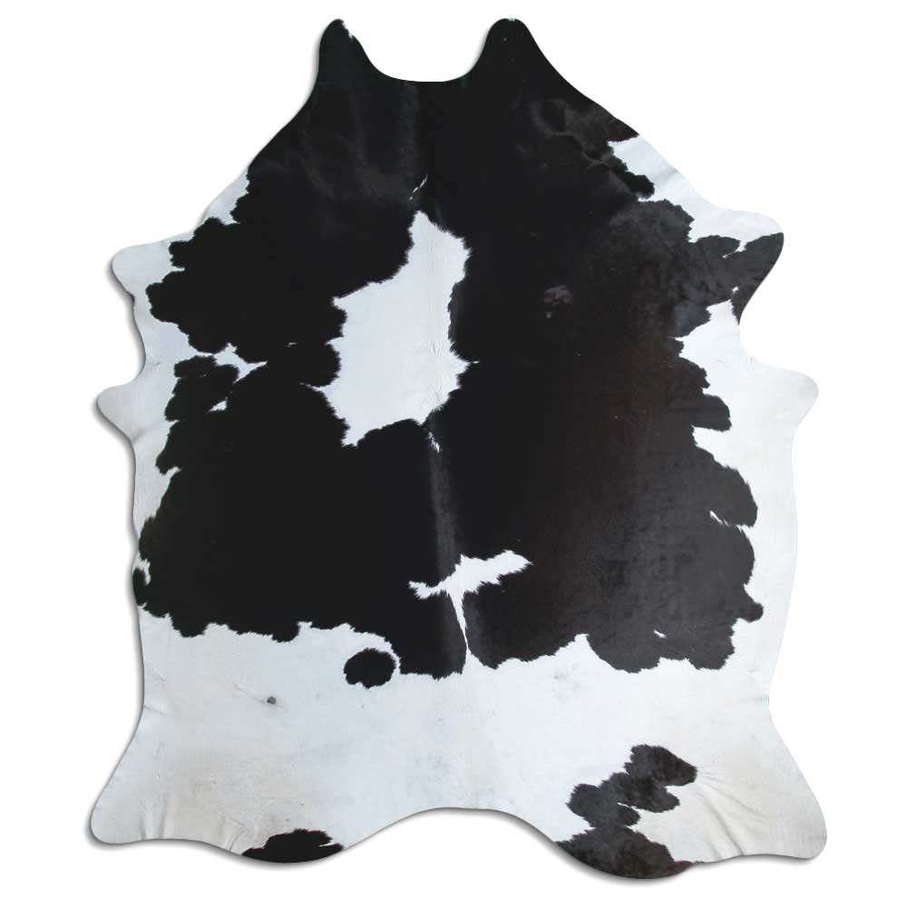 Peau de vache noire et blanche XXXL