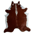Peau de vache marron et blanche XXL