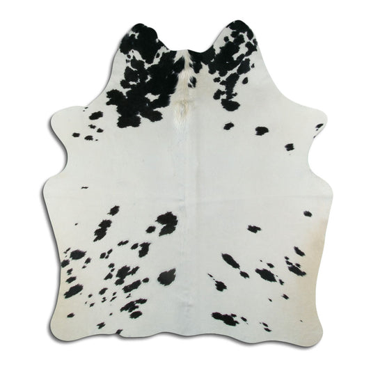 Peau de vache noire et blanche M