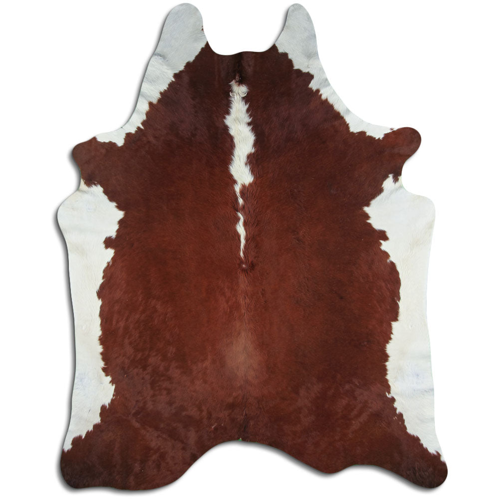 Peau de vache marron et blanche XXXL