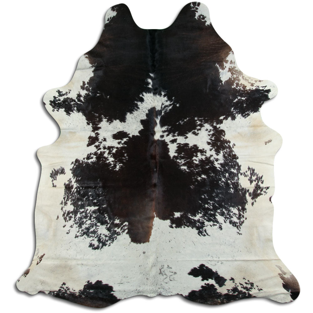 Peau de vache noire et blanche XXL