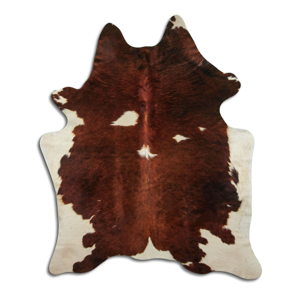 Peau de vache marron et blanche XXL