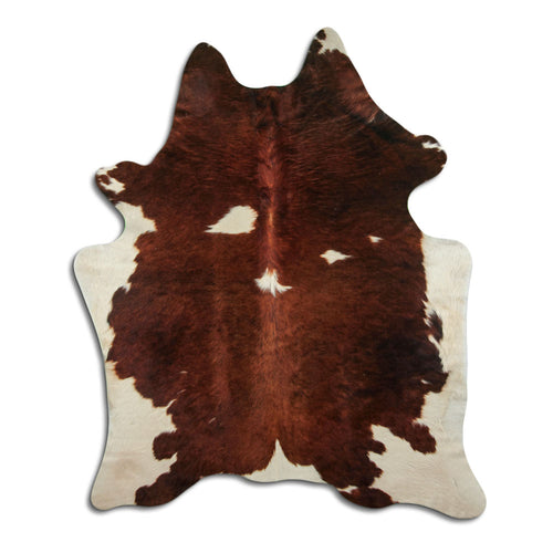 Peau de vache marron et blanche XXL
