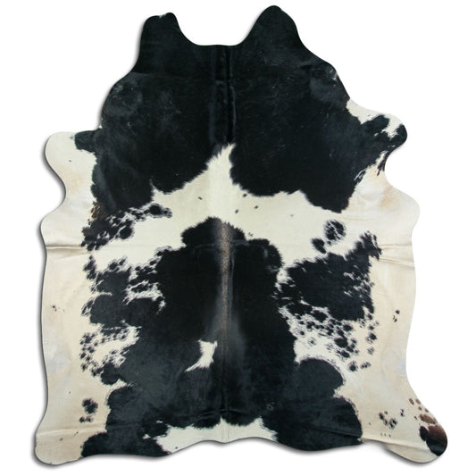 Peau de vache noire et blanche XXL