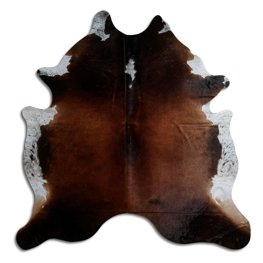 Peau de vache marron et blanche XXL