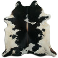 Peau de vache noire et blanche XXL