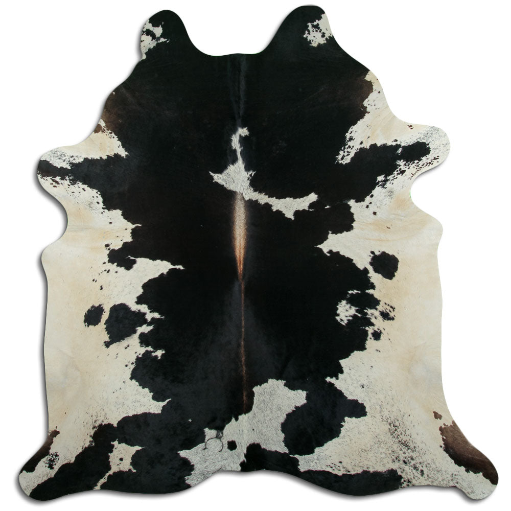 Peau de vache noire et blanche XXL