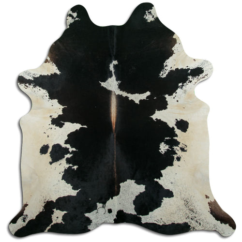 Peau de vache noire et blanche XXL