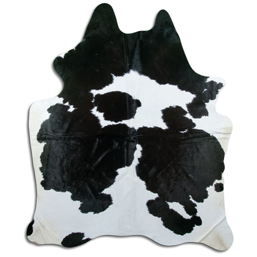 Peau de vache noire et blanche XXL