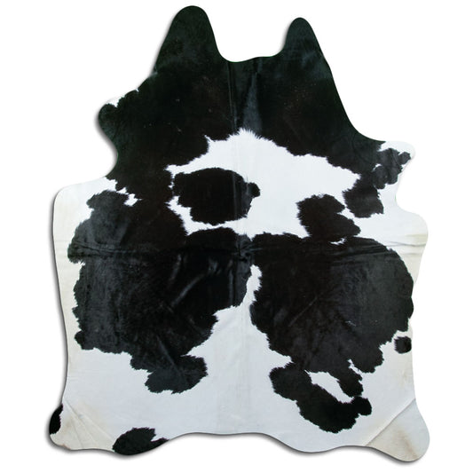 Peau de vache noire et blanche XXL