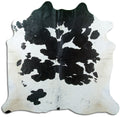 Peau de vache noire et blanche L
