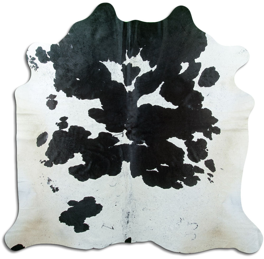 Peau de vache noire et blanche L