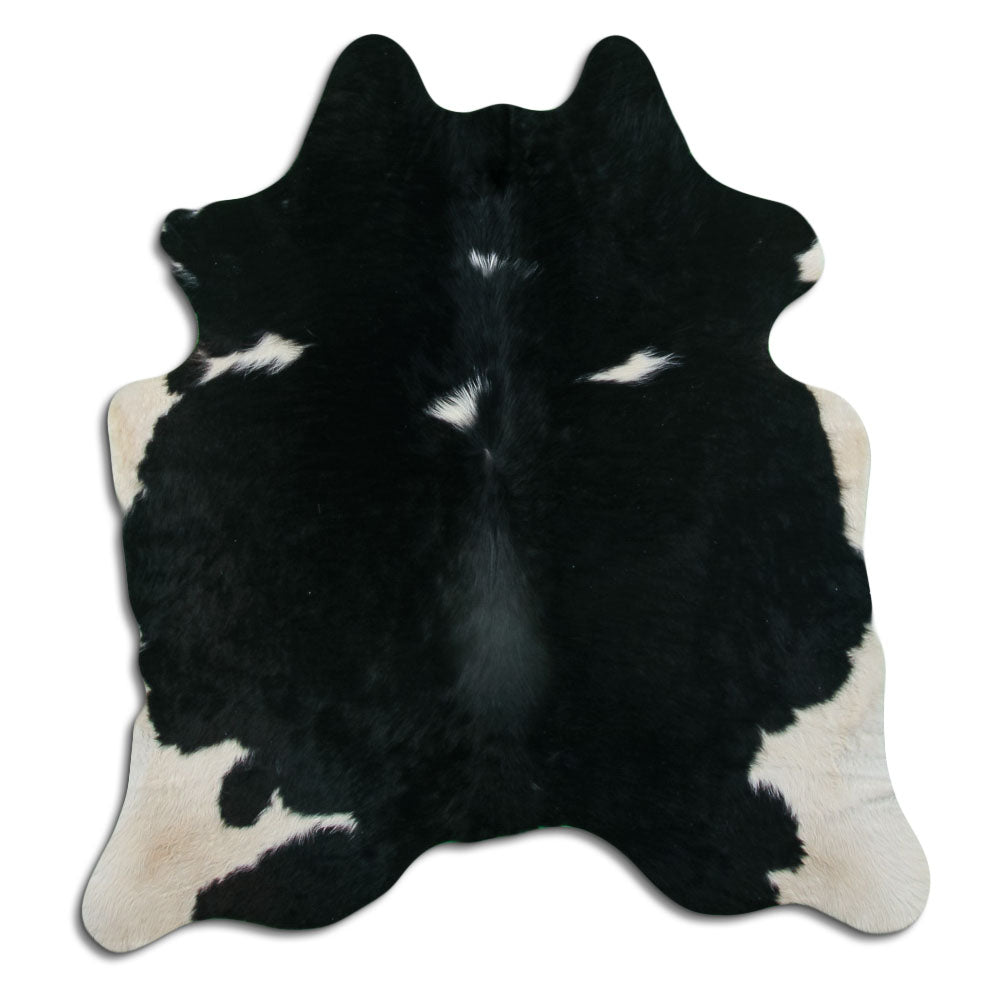 Peau de vache noire et blanche M