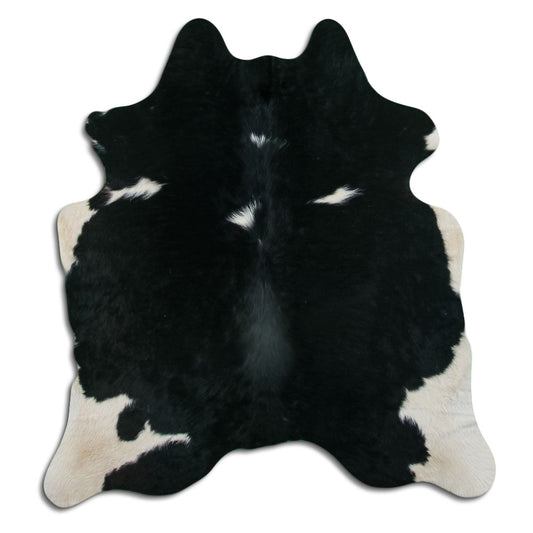 Peau de vache noire et blanche M