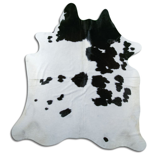 Peau de vache noire et blanche L