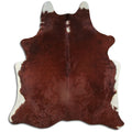 Peau de vache marron et blanche XL