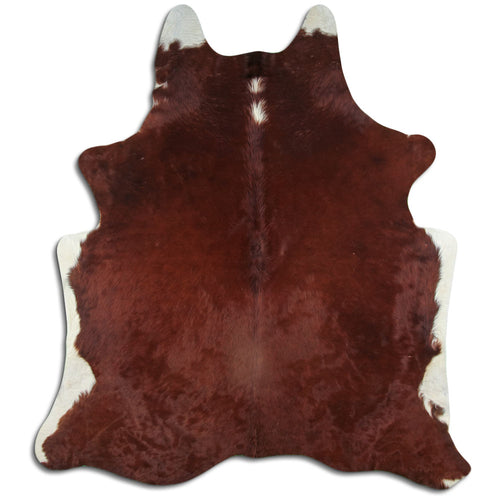 Peau de vache marron et blanche XL