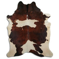 Peau de vache marron et blanche XXL
