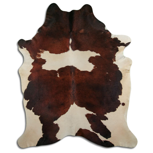 Peau de vache marron et blanche XXL