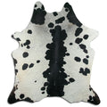 Peau de vache noire et blanche XXL