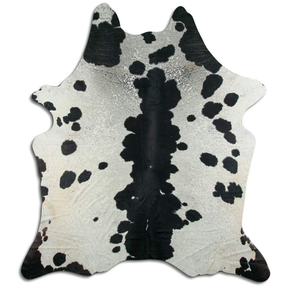 Peau de vache noire et blanche XXL