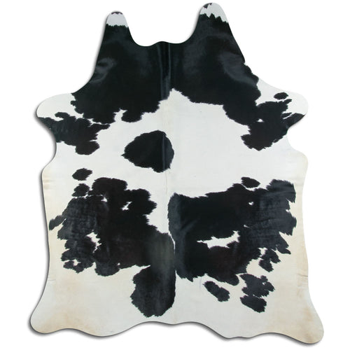 Peau de vache noire et blanche XXL
