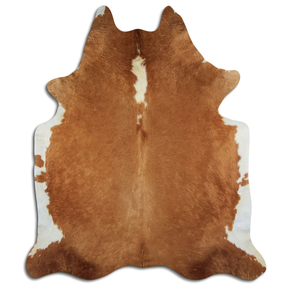 Peau de vache marron et blanche XXL
