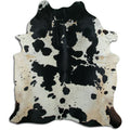 Peau de vache noire et blanche XXL