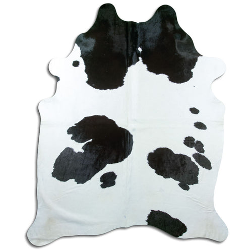 Peau de vache noire et blanche XXL