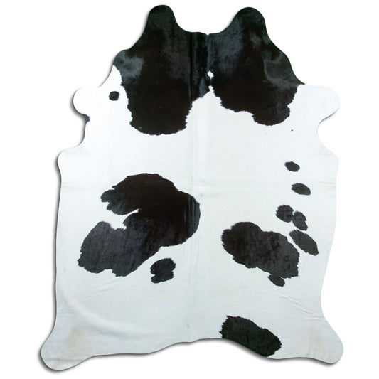 Peau de vache noire et blanche XXL