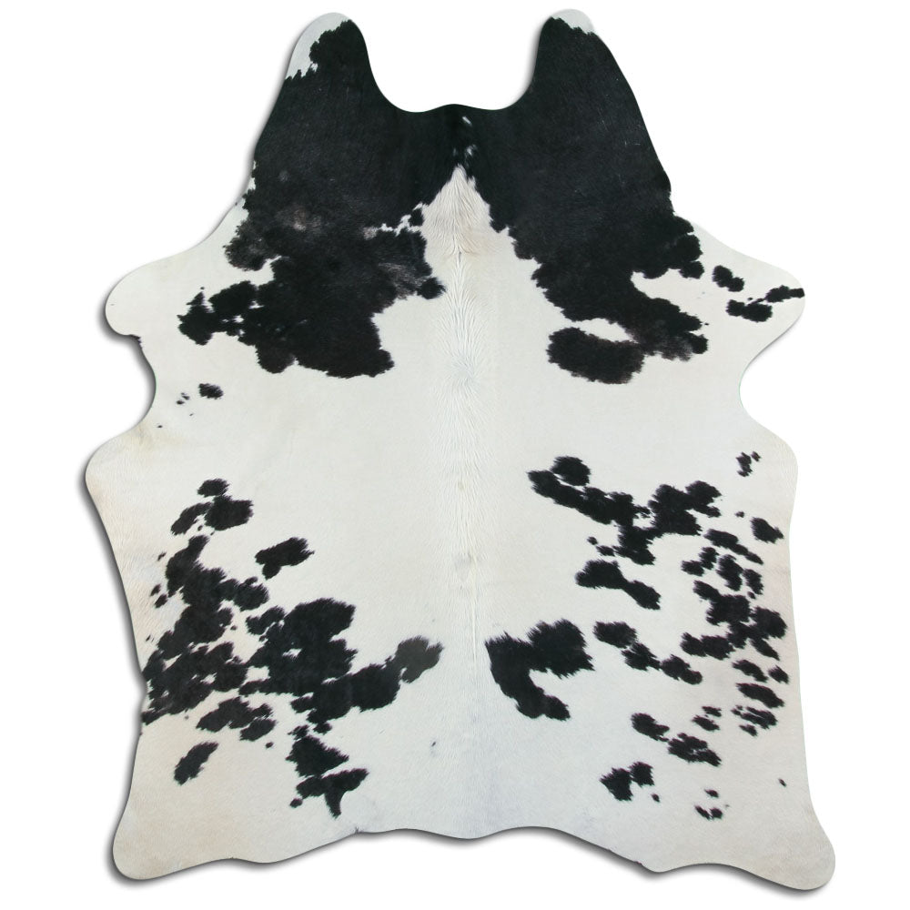 Peau de vache noire et blanche L