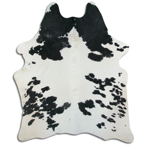 Peau de vache noire et blanche L
